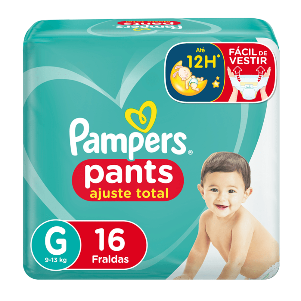 Fralda Pampers Pants Ajuste Total G 16 Unidades