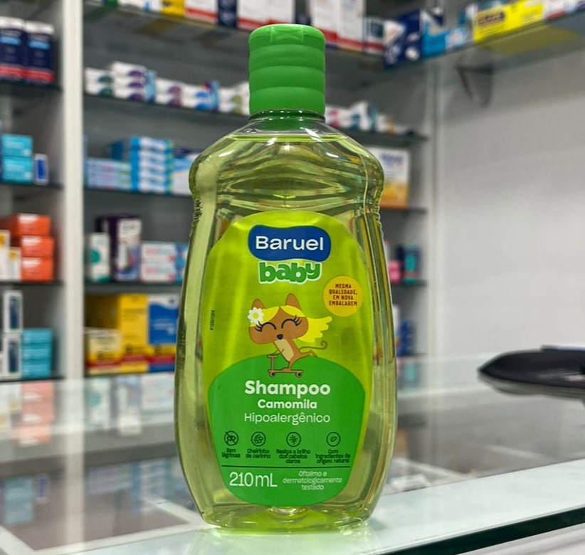 Shampoo Infantil Camomila 210ml – Baruel Baby
