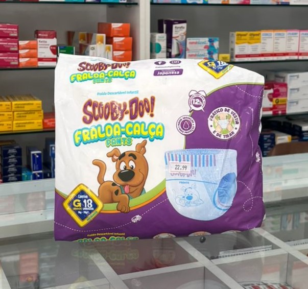 FRALDA SCOOB DOO G 18UNI