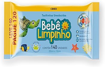 Lenço Umedecido Bebê Limpinho 140 Unidades