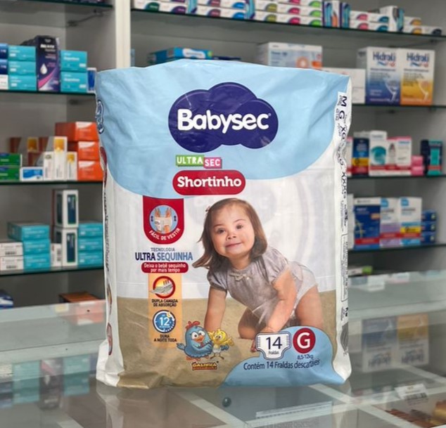 Fralda Babysec Ultrasec Shortinho Tamanho G 14 Unidades