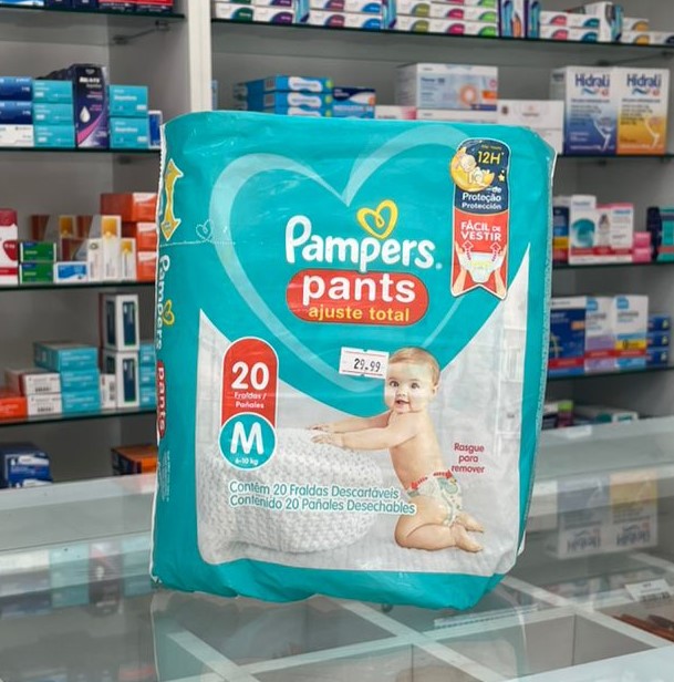 Fralda Pampers Pants Ajuste Total 20 unidades M